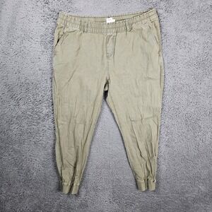 Levis Olive Green Jogger Pants Womens XL Elastic‎ Waist Casual Comfy